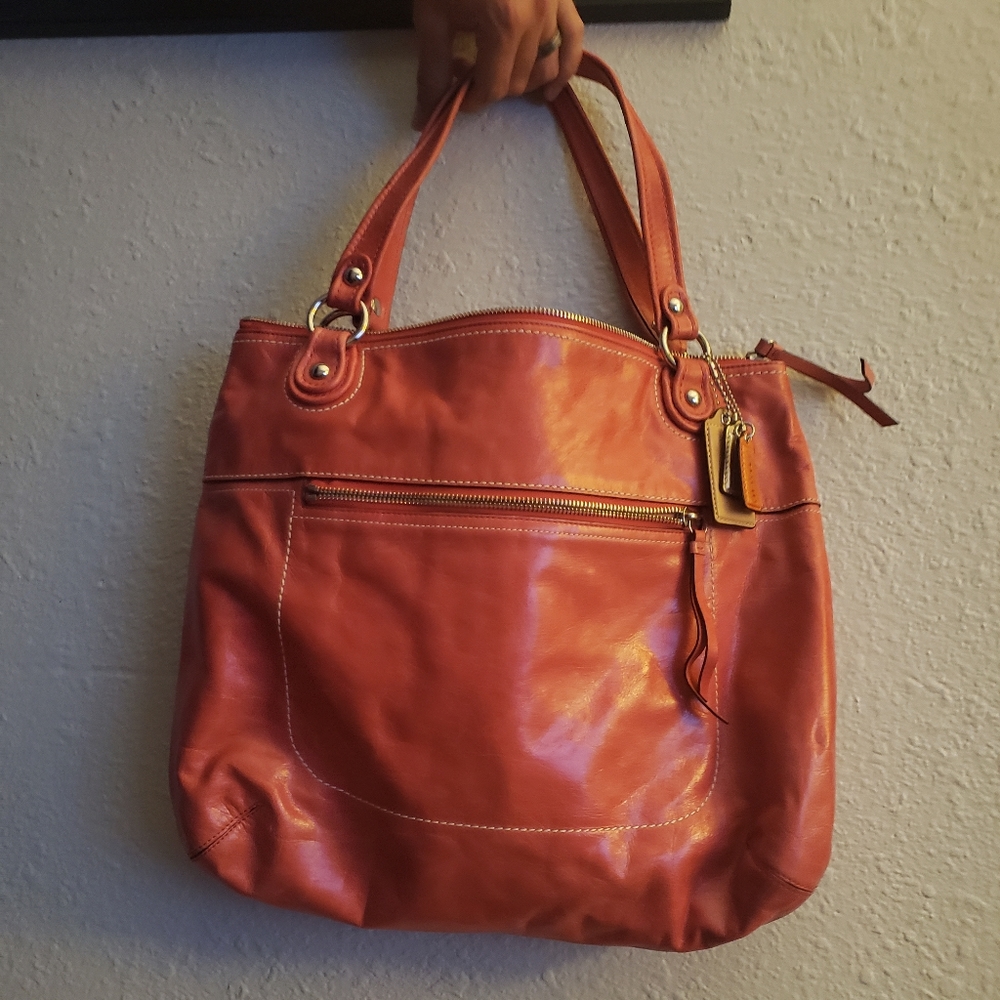 Pink coach purse